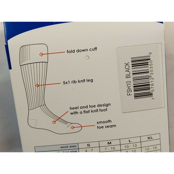 Kneehigh TCK TWIN CITY Euro Soccer Football Athletic Socks Large Black FSH10 - Picture 7 of 10